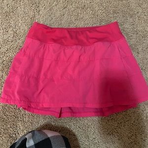 pink tennis skirt